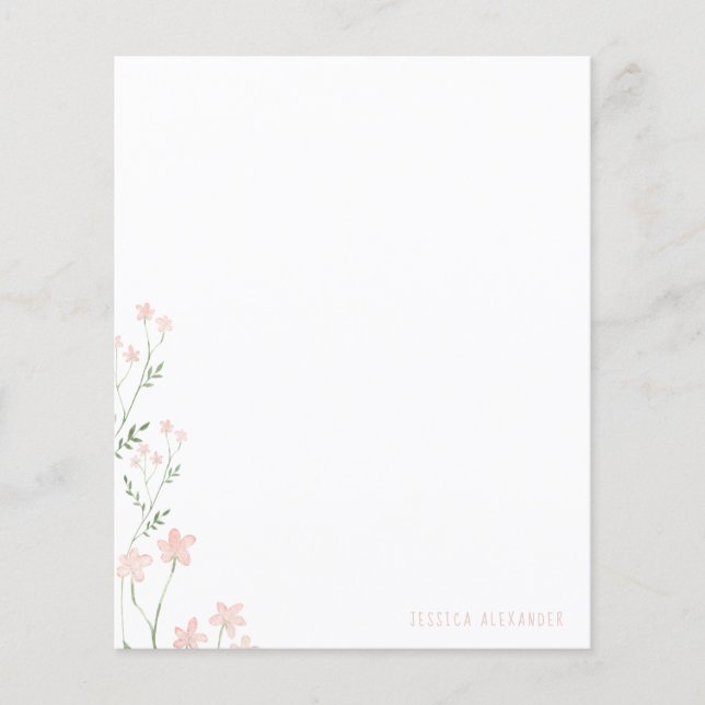  Pink Botanical Custom Name Personalised  (Front)