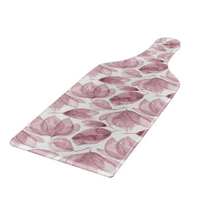 Pink Botanical Floral Flower Pattern Cutting Board