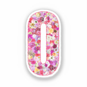 Pink Botanical Monogram Floral Letter O Initial