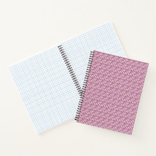 Pink Botanical Vine Pattern Floral Nature Design Notebook