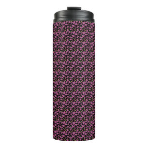 Pink Botanical Vine Pattern Floral Nature Design Thermal Tumbler