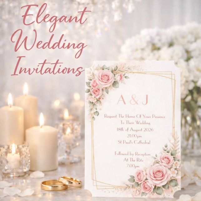 PINK BOTANICAL WEDDING INVITATION (Creator Uploaded)