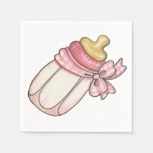 Pink Bottle Napkin
