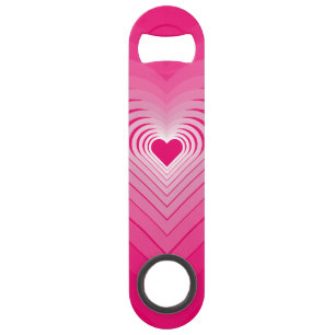 Pink Bottle Opener with Hearts