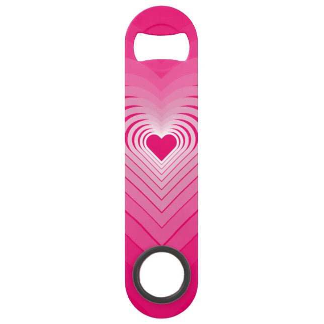Pink Bottle Opener with Hearts (Front)