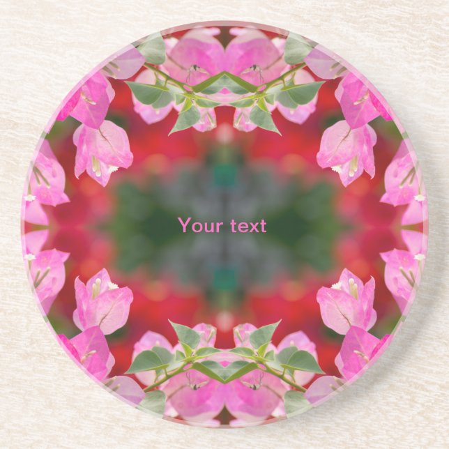 Pink Bougainvillea flower   Coaster (Front)
