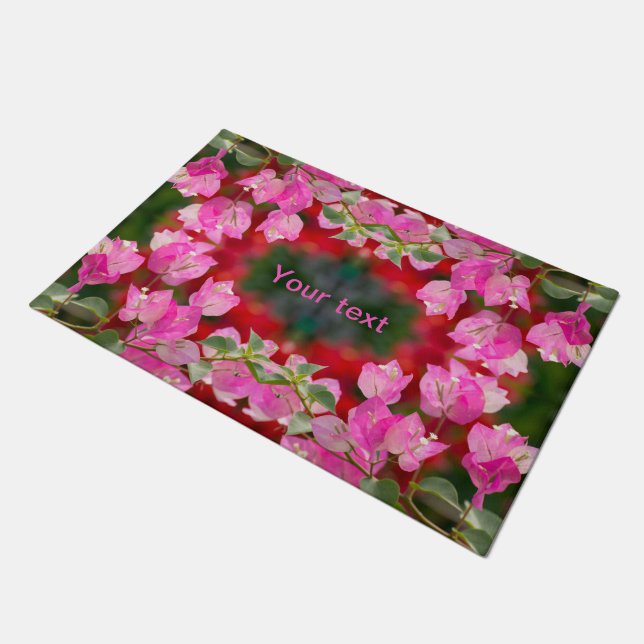 Pink Bougainvillea flower Doormat (Angled)