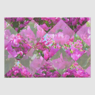 Pink Bougainvillea Flowers Diamond Cut Design, Tissue Paper