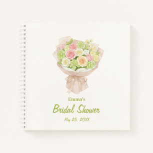 pink bouquet Bridal Shower Notebook