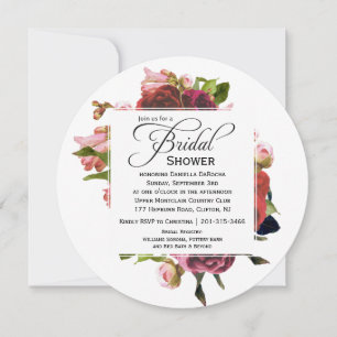 Pink Bouquet Floral Bridal Shower Invitation