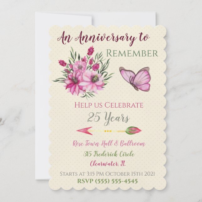 Pink Bouquet Invitation (Front)