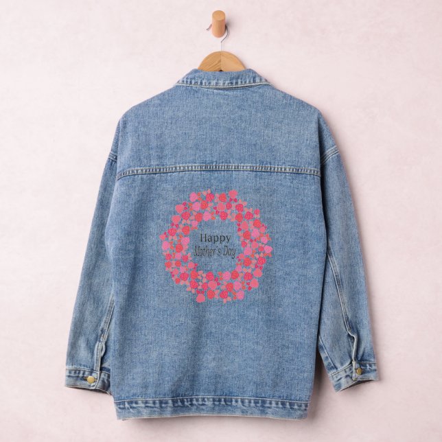 Pink Bouquet mother's day Denim Jacket (Hangar)
