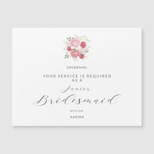 Pink Bouquet Will You Be My Junior Bridesmaid