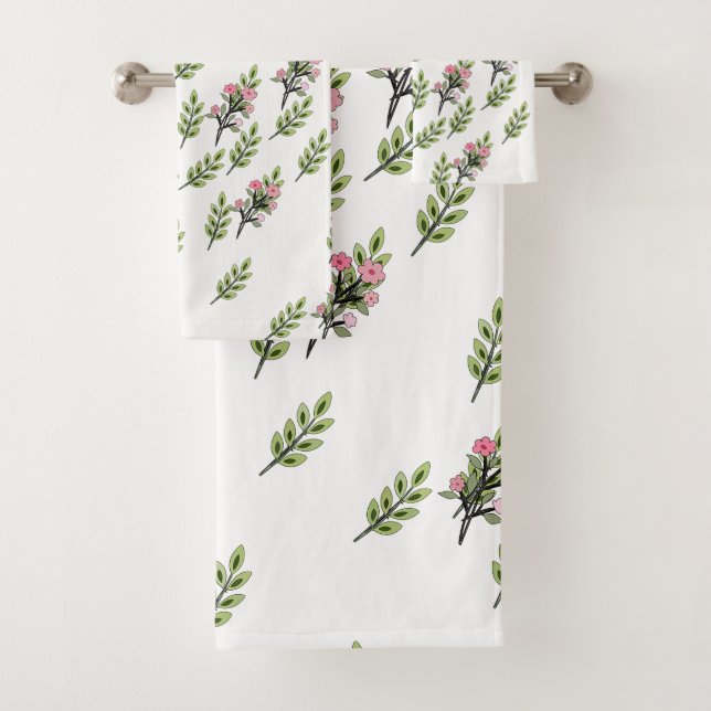 Pink Bouquets   Bath Towel Set (Insitu)