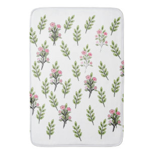 Pink Bouquets Large Bath Mat