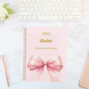 Pink bow 2026 planner