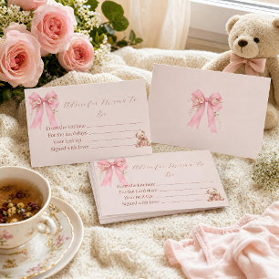 Pink Bow Advice for Mama to Be Card
