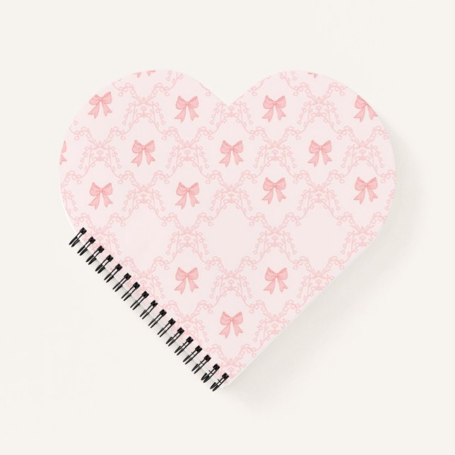 Pink Bow Aesthetic Notebook – Cute & Feminine Jour (Front)