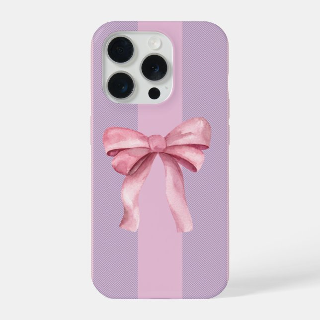 Pink Bow Aesthetic Phone Case (Back)