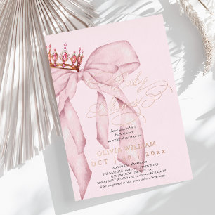 Pink Bow Baby Girl Shower