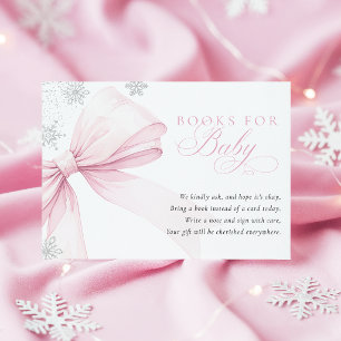Pink Bow Baby It's Cold Outside Books for Baby Enclosure Card