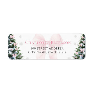 Pink Bow Baby it's Cold Outside Return Address Return Address Label