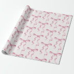 Pink Bow Baby or Bridal Shower, Birthday Party Wrapping Paper<br><div class="desc">Elevate your birthday with this Coquette Blue Bow Party Decor! This timeless design adds a touch of elegance and charm to any event, featuring a beautifully crafted bow adorned with delicate blue hues. This collection is sure to impress your guests and create lasting memories and perfect for adding some sophistication...</div>