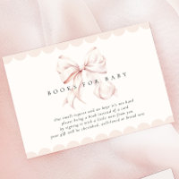Pink Bow Baby Shower Books for Baby
