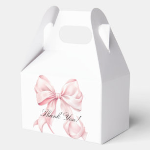 Pink Bow Baby Shower Coquette Bow Theme Favour Box