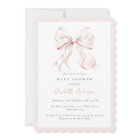 Pink Bow Baby Shower Invitation