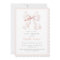 Pink Bow Baby Shower Invitation