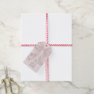 Pink Bow Baby Shower Thank You Gift Tags