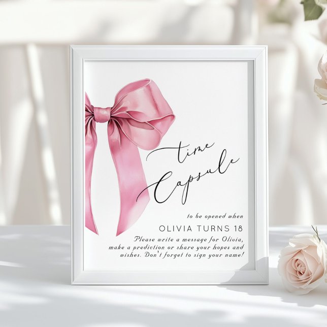 Pink Bow Birthday Time Capsule Poster (Creator Uploaded)