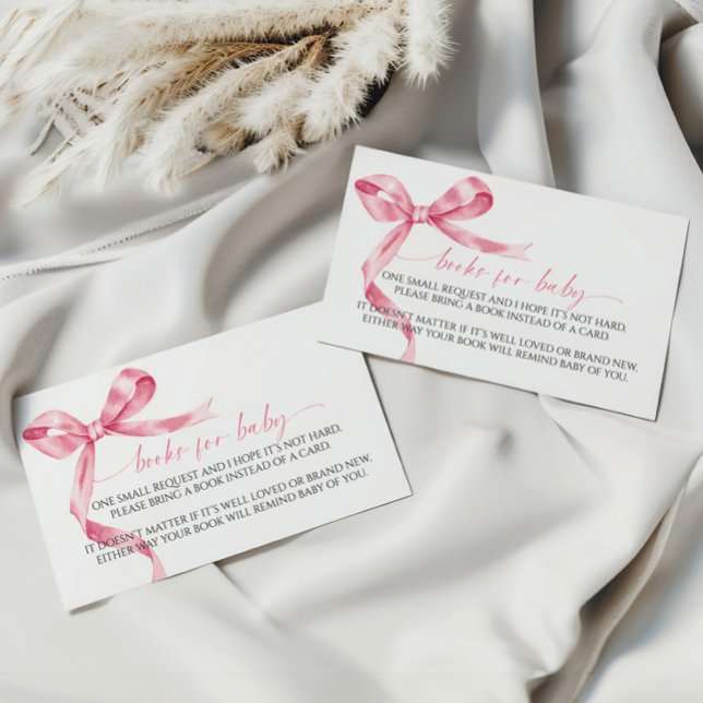 Pink Bow Book for Baby Enclosure Card (Creator Uploaded)