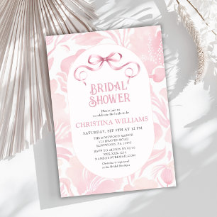 Pink Bow Bridal Shower Invitation