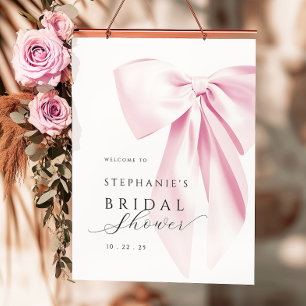 Pink Bow Bridal Shower Poster