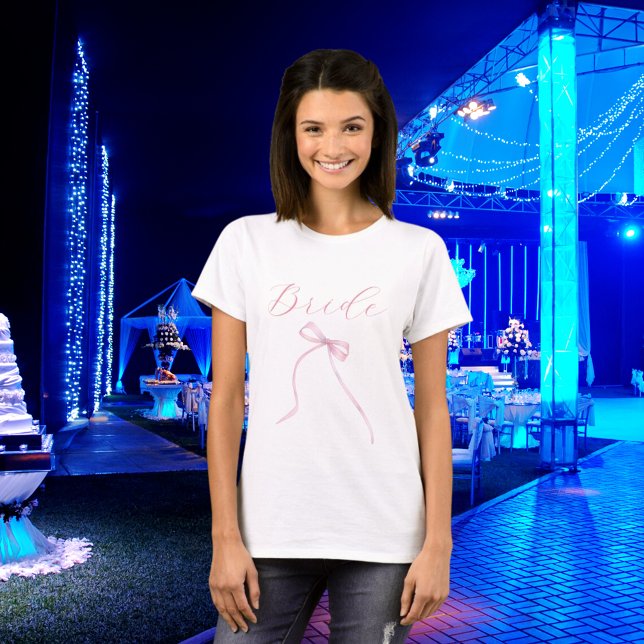 Pink bow Bridal Shower T-Shirt (Creator Uploaded)