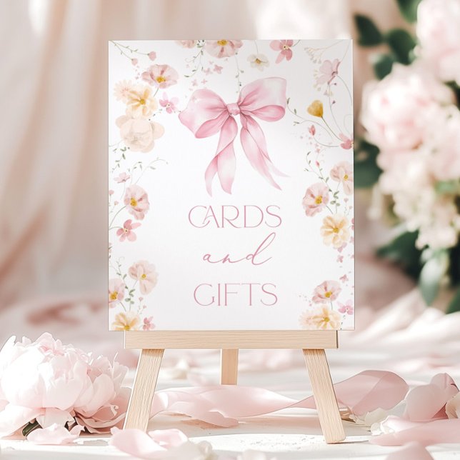 Pink Bow Cards and Gifts Baby girl Shower Poster (Creator Uploaded)