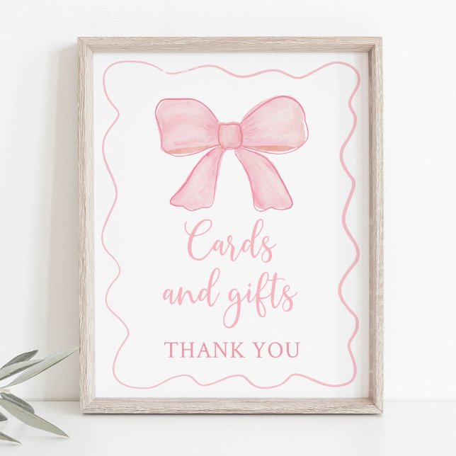 Pink Bow Cards and Gifts Birthday Sign (Creator Uploaded)