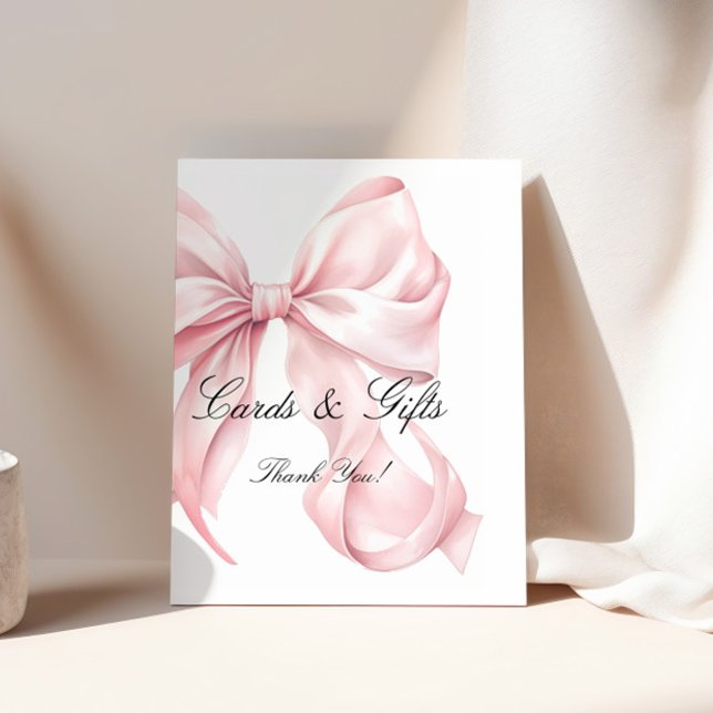 Pink Bow Cards and Gifts Sign (Creator Uploaded)