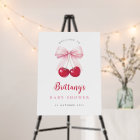 Pink Bow Cherry Baby Shower