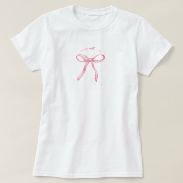 Pink bow cherry soft girl  T-Shirt (Design Front)