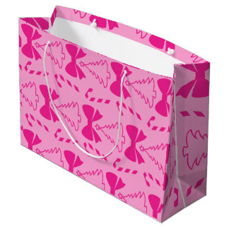 Pink Bow Christmas Bag