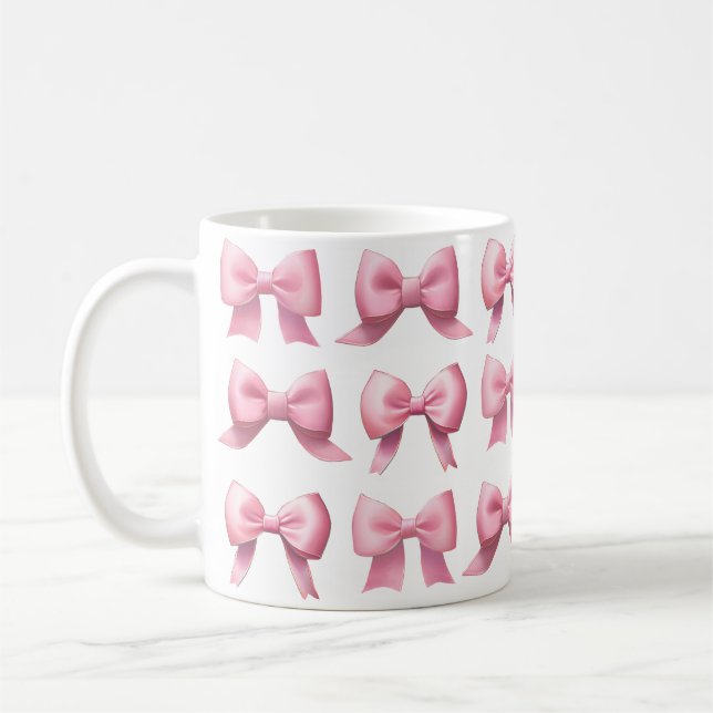 Pink Bow Coffee/Tea Mug (Left)