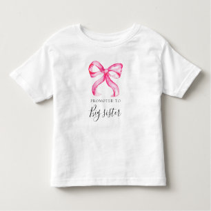 Pink Bow Coquette Baby Shower Big Sister Toddler T-Shirt