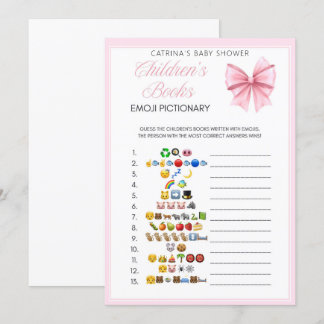Pink Bow Coquette Baby Shower - Editable Name, 5x7 Invitation