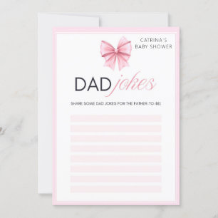 Pink Bow Coquette Baby Shower - Editable Name, 5x7 Invitation