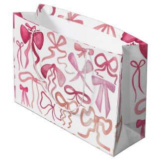 Pink Bow Coquette Baby Shower Gift Bag