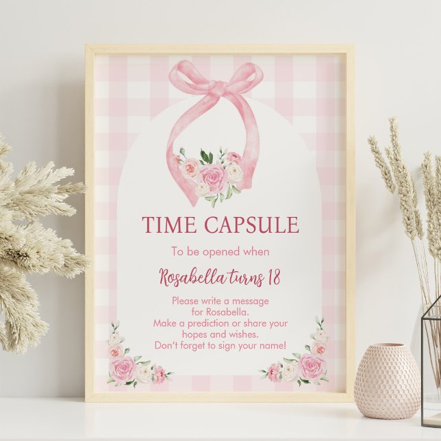 Pink Bow Coquette Birthday Time Capsule Poster  (Creator Uploaded)