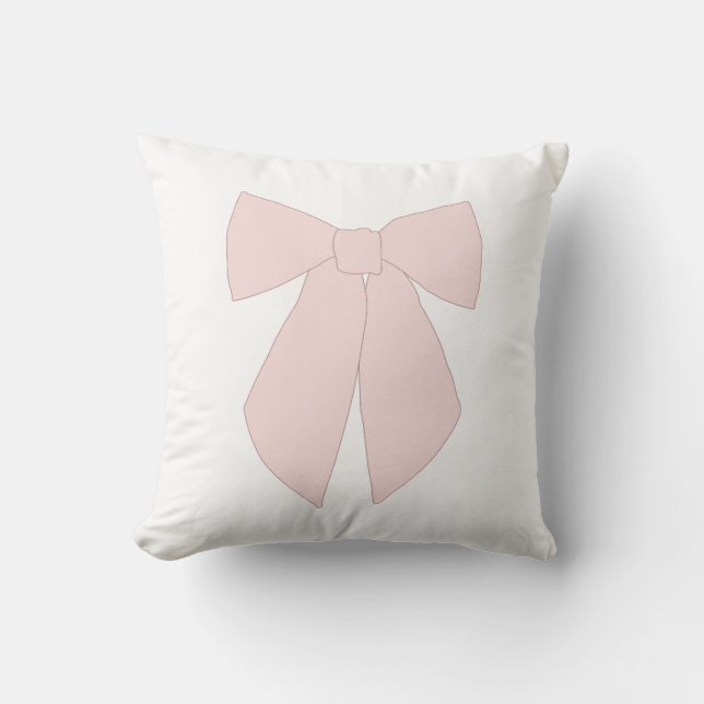 Pink Bow Coquette Cushion (Front)